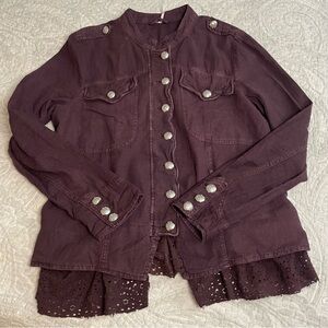 Free People Military Coat in Size Large.